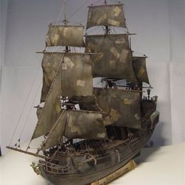 NIDALE model Scale 1 96 black pearl of the Caribbean wooden sail baot kit include English specification 220715