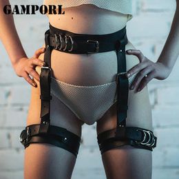 GAMPORL Leather Harness Women Body Bondage Bdsm Garter Belt Stockings sexyy Lingerie Erotic Woman Suspenders Harajuku
