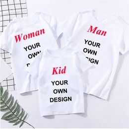 Custom 3D Printed T Shirt DIY Lover Girl s Top Tees Summer T shirt Men s Boy s Parent child Outfit wholesale vendor 220707