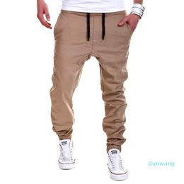 Brand Mens Khaki Pants Hip Hop Harem Joggers Pants Male Trousers Casual Mens Joggers Solid Sweatpants Size 6XL259I