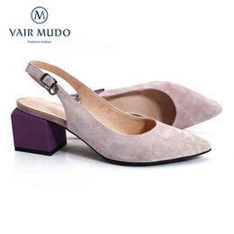 Vair Mudo Women Summer Pumps Shoes Kideble Leads Wick Hels 55 см искренняя кожаная элегантная модная платье с носком чернокожие D94 210624