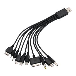 1pcs 10 in 1 Cell Phone Cables Micro USB multi Charger usb-cables for mobile phones cord for LG KG90 SAMSUNG Sony