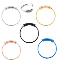 septum gauge Canada - Septum Ring 316L Steel Seamless Continuous Nose Hoop Rings Lip Ear Piercing 6 Colors 22 Gauge 0 6mm 6 810mm 100pcs mix349n