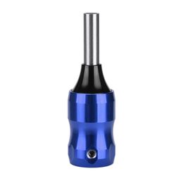 24mm diameter 2mm screw tattoo handle short blue five-claw electroplated aluminum alloy ordinary needle 1pc