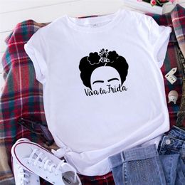 Viva La Vida Funny T Shirt Women 2020 Cotton Short Sleeve O-neck Tee Shirt Femme Casual Tshirt Women Tops Loose Camiseta Mujer 220408