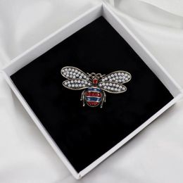 High quality European and American bee brooch designer for women letter pearl simple personality temperament luxury wedding Jewellery