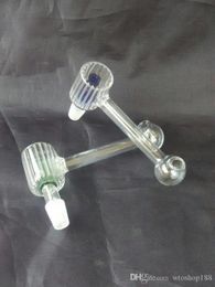 Double filter glass straight pot Wholesale Glass bongs Oil Burner Glass Water Pipes Rigs Smoking Free