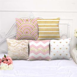 Pillow /Decorative C06061 INS Nordic Style Geometry Wave Heart Printed Soft Pillowcases Living Room Bedroom Decor Sofa Couch