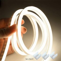 Strips Neon Strip 612 12V 220V Set Flexible Tape Light Rope Tube IP65 Ribbon For Sign Christmas Holiday Bed Kitchen Cabinet LightLED LED