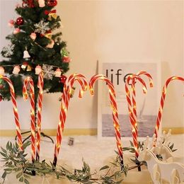 Christmas Candy Cane Pathway Light Garlands Ornaments Merry Decorations for Home Xmas Navidad Year Gifts Y201020