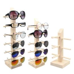 -Nuovi occhiali da sole occhiali per occhiali da visualizzazione in legno Shelf occhiali Visualizza supporto supporto per supporto rack a 9 dimensioni opzioni naturale materiale304a