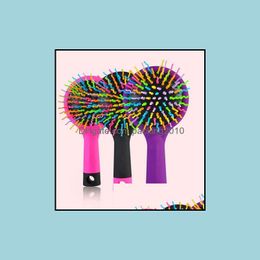 Other Bath Toilet Supplies Home Garden Candy Rainbow Comb Antistatic Hair Brush Volume Mas Hairbrush With Mirror For Human Wig Drop Delive