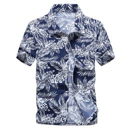 Men's Dress Shirts Fashion Men's Casual Colourful Print Beach Aloha Shirt Short Sleeve Plus Size 5XL Hawaiian ShirtMen's