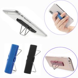 Universal Phone Finger Strap Holder Elastic Cell Phone Fingers Grip Metal Hand Band Wristband Bracket With Stand