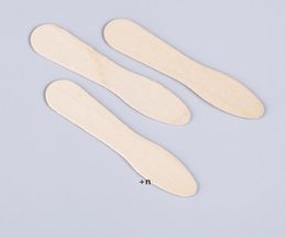 Wood Ice Cream Spoons Tools 7.5cm, Wooden Taster-Spoons Wrapped Birchwood Plain Ice-Cream Paddle Spoon ZZE14101