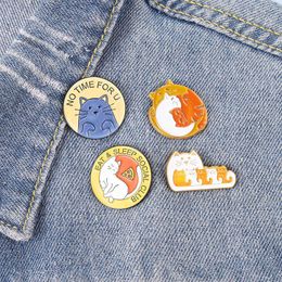 paint baking animal series Brooch ins personality notimeforu letter system anti light buckle Badge