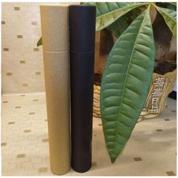 Gift Wrap Sell 30pcs 3x23cm Black Kraf Color Cardboard Tube For Sandalwood Cylinder Incense Container Pictorial Storage Paper TubeGift