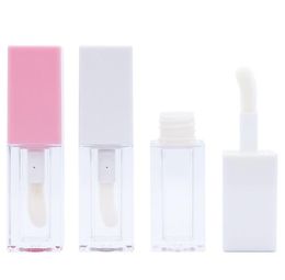 100pcs 5ml Mini Square Lip Gloss Tube Refillable Bottle Lipgloss Sample lip-balm bottles container Beauty Tool SN3364