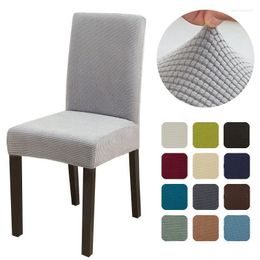 Chair Covers Solid Color Polar Fleece Cover Home Office Banquet El Decor Dust-proof Stool