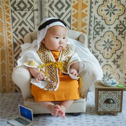 arrival p o studio shooting outfits for baby children Arab clothing kerchief robe clothes 3 month 1 year 220630