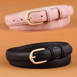 Belts Leather Female Belt Deduction Side Gold Buckle Jeans Women Girls Ring Waist For Woman DressBelts