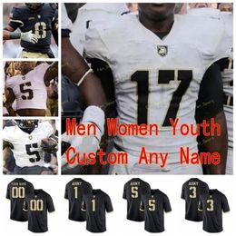 Thr Custom Army Black Knights College Football Jerseys 61 Joe Steffy 7 Jaylon McClinton 8 Kelvin Hopkins Jr. 82 Alejandro Villanueva Stitched