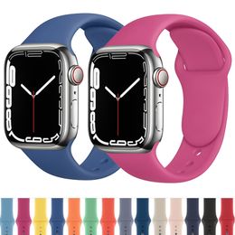 Regular Silicone Smartwatch for Apple Watch Band 41mm 45mm 40mm 44mm 42mm 38mm iwatch band Strap apple series 7 6 5 4 3 2 1