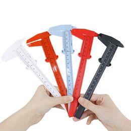 Plastic Vernier Calliper 80mm 100mm Jewellery Measuring Tools Mini Double Scale Plastic Ruler Portable for School Student