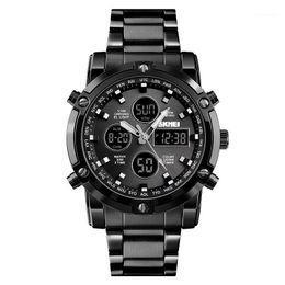Armbanduhren SKMEI Digital Quarzuhr Männer Outdoor Sport Countdown Voller Stahlband Armbanduhr Uhr Relogio Masculino 1389