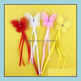 Other Event Party Supplies Festive Home Garden 500Pcs Girls Princess Butterfly Fairy Wand Dhswl