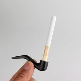 plastic pipe holders UK - Mini Plastic Smoking Small Smoking Pipe Creative Filter Cigarette Hand Holder Portable