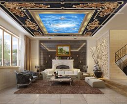 Customise 3d ceiling mural wallpaper HD European Sky photo wall murals ceilings wallpapers for living room bedroom wall paper stickers muraux