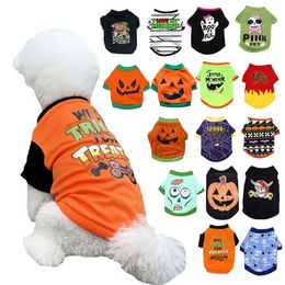 Halloween Hundebekleidung XS-L Welpe Lustiges Kürbis Skelett Geist Party Cosplay Outfit C0813