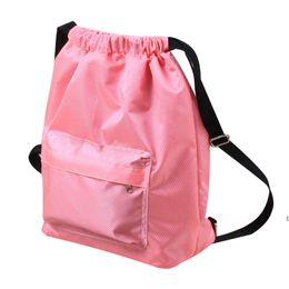 Dry Wet Swimming Bag Pull Rope Zipper Pouch Backpack Portable Swimsuit Drawstring Storage Bag Waterproof Gym Rucksack Fitness BBA13054