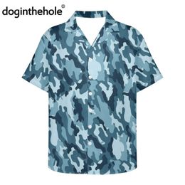 Doginthehole Men Camouflage Short Shirts High Quality Durable Outdoor Hiking Sport Daily Military Style Casual Shirt Breasted 220705