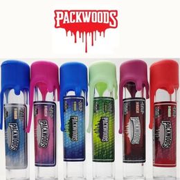 -Packwoods Vorgewalzte Röhrchen Gelenke Röhrchen mit Aufkleber Streifen und bunte Silikonkappen 118 * 24mm Pre-Rolle Dankwoods Verpackung