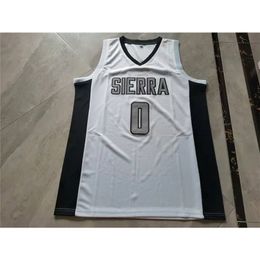 Uf Chen37 Custom Basketball Jersey Men Youth women #0 Bronny James Sierra White Colour Alternate High School Throwback Size S-2XL or any name and number jerseys