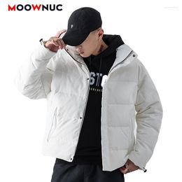 Men's Down & Parkas 2022 Fashion Winter Jacket Outwear Warm Coat Thick Windbreaker Male Solid Overcoat Trench Slim MOOWNUC Plus Size Phin22