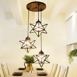 Pendant Lamps Mediterranean Tiffany Baroque Star Stained Glass Suspended Luminaire E27 110-240V Lights For Home Parlor Dining RoomPendant