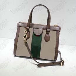 Bags Designer Ophidia Small Handle Beige Canvas Leather Italy Green Red Web Stripe Handbag Cross Purse Wallet