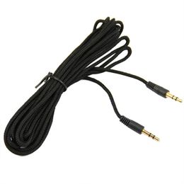 Car Audio AUX Extention Cable Nylon Braided 3ft 1.5M 2M 3M 5M wired Auxiliary Stereo Jack 3.5mm Male Lead for Andrio Mobile Phone Speaker