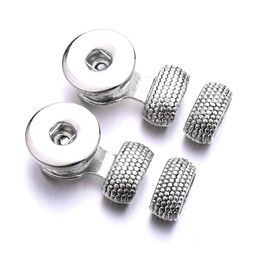 silver Metal 18MM Ginger Snap Button Base Connectors for DIY Snaps Leather Bracelet Jewellery making accessorie