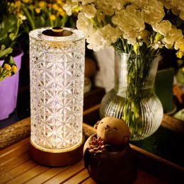 Table Lamps Modern Luxury Crystal Lamp Dimming Rechargeable Bedside LED Reading For Living Room Study DeskTable
