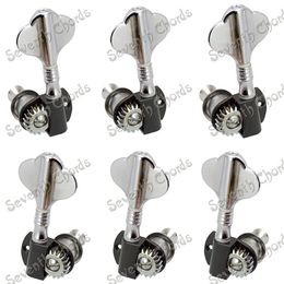 A Set 3R3L Chrome Electric Bass Guitar Tuning Pegs Machine Heads Tuners