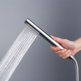 Brass chrome hand shower head with 1.5 Metre hose bright thickening chrome plated round design handheld shower 201105