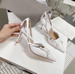 2023 NEW Black White Mercerized Denim Party Shoes Silver Rhinestone High Heels Women's Shoe Wedding Bridal Shoe 34-42 Original Box