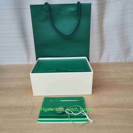 Selling Top Quality Watches Boxes Watch Green Original Box Papers Card Leather Handbag For President 124300 126610 126710 11652172