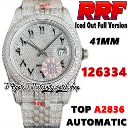 RFF Latest products yn126334 Top A2836 Automatic Mens Watch it126331 rf126300 Arabic Diamonds Dial 904L Steel Iced Out Diamond Bracelet eternity Jewellery Watches