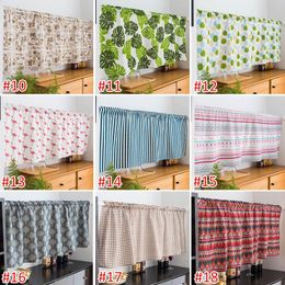 Curtain & Drapes Nordic Modern Short For Kitchen Cabinet Half-Curtain Rod Pocket Window Treatments Cafe Living Room Decorative DrapesCurtain