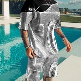 The Lion King Summer 3D Printed Men s T shirt Shorts Set Sportswear Tracksuit O Neck Short Sleeve Clothing Suit 220621gx